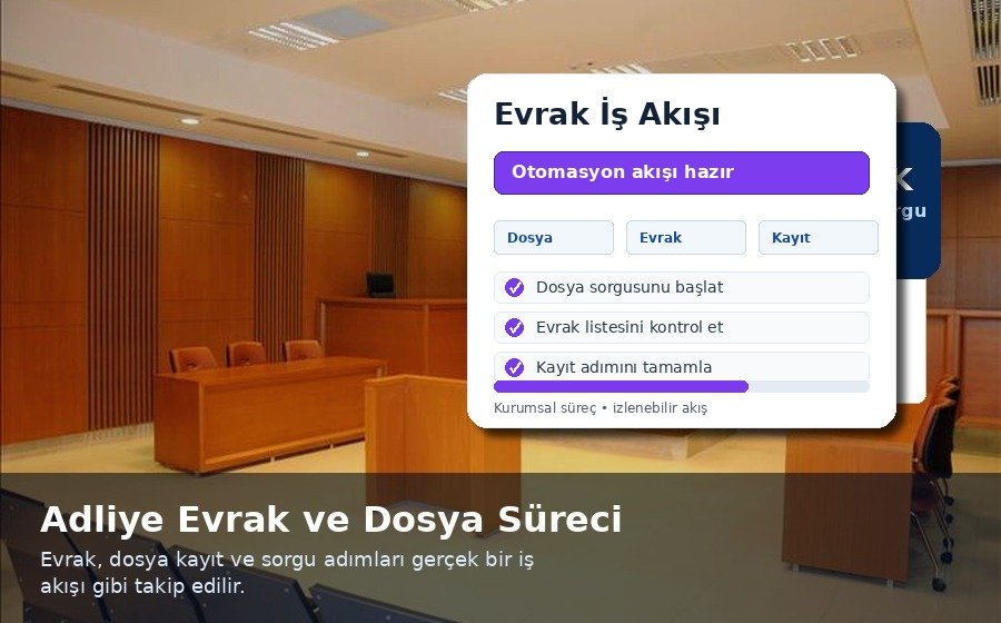 Adliye personelleri için evrak ve ekran işlemleri