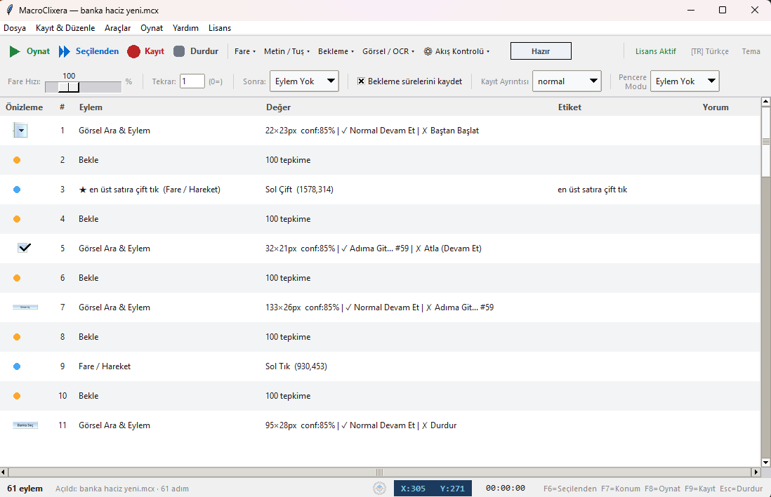 MacroClixera masaustu ana arayuz ekran goruntusu